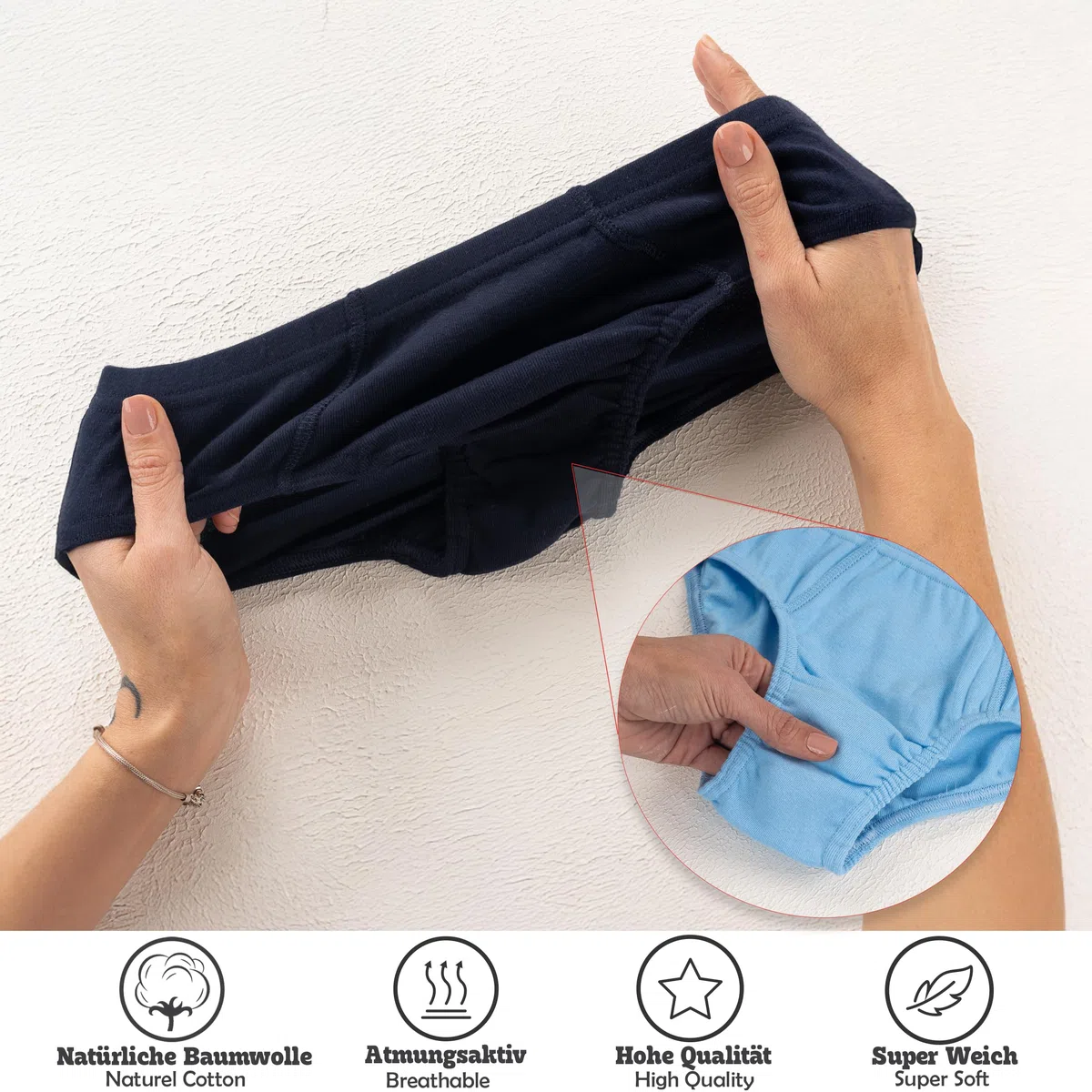 LOREZA ® 10 Slip Bambino in Cotone Ragazzi Biancheria Intimo Mutande 2-15 Anni