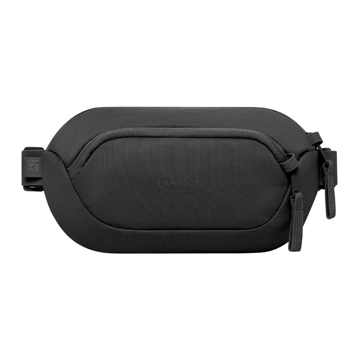 Larkson Borsa da Petto Donna e Uomo Nero - Helge - Marsupio Borsa a Tracolla con Blocco RFID e Passanti Antifurto sopra la Cerniera - Imbottitura in Rete - Idrorepellente