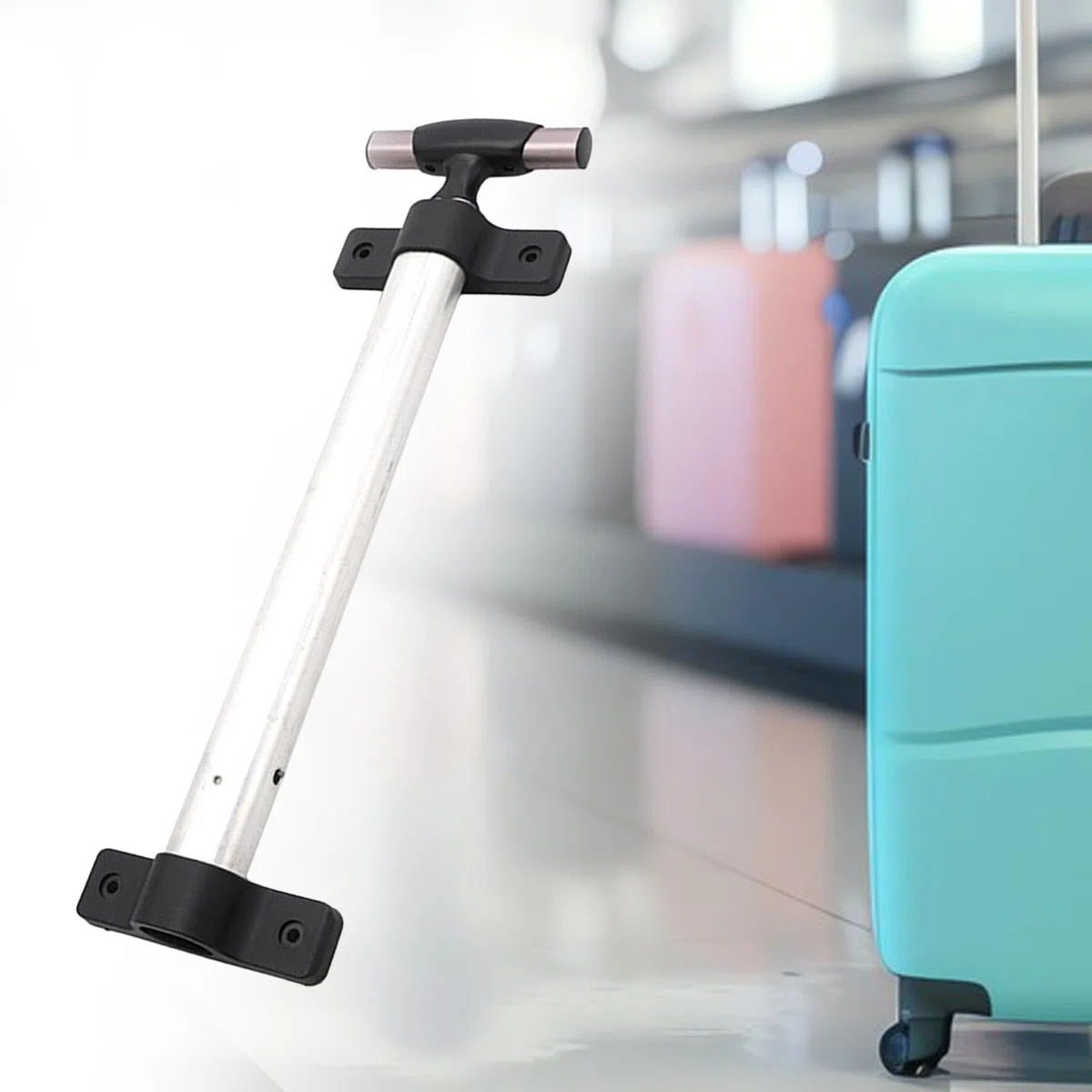 Accessori da viaggio con maniglia telescopica per bagagli, pezzi di ricambio compatti Maniglia per bagagli portatile Asta di trascinamento per valigia