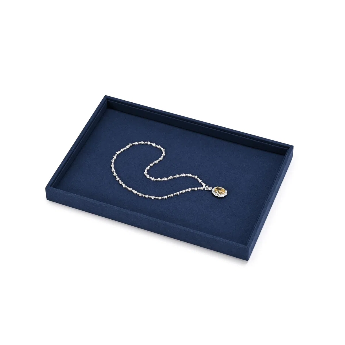 Oirlv Blu Microfibra Gioielli Vassoi Piatti Anello Collana Orologio Organizzatore Vassoi Display