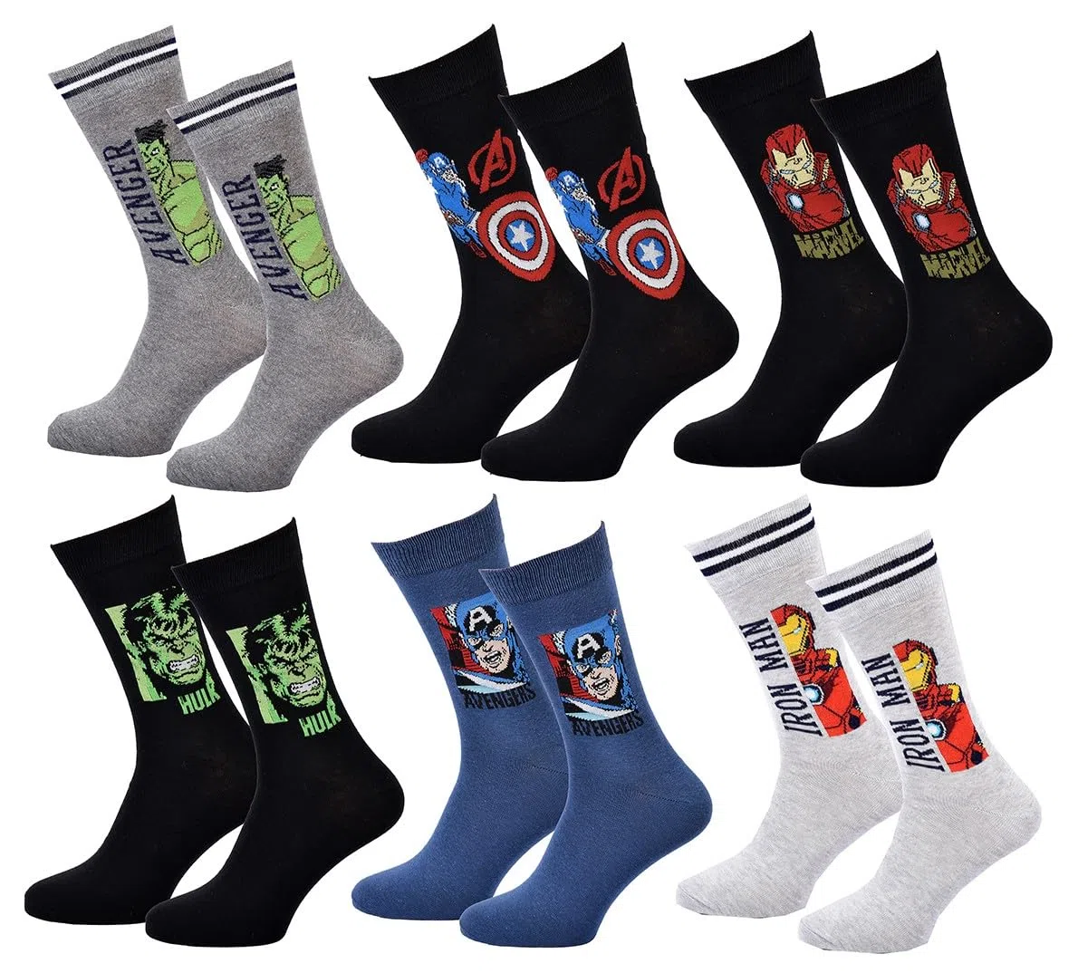 OZABI Calze Pack Uomo MARVEL AVENGERS