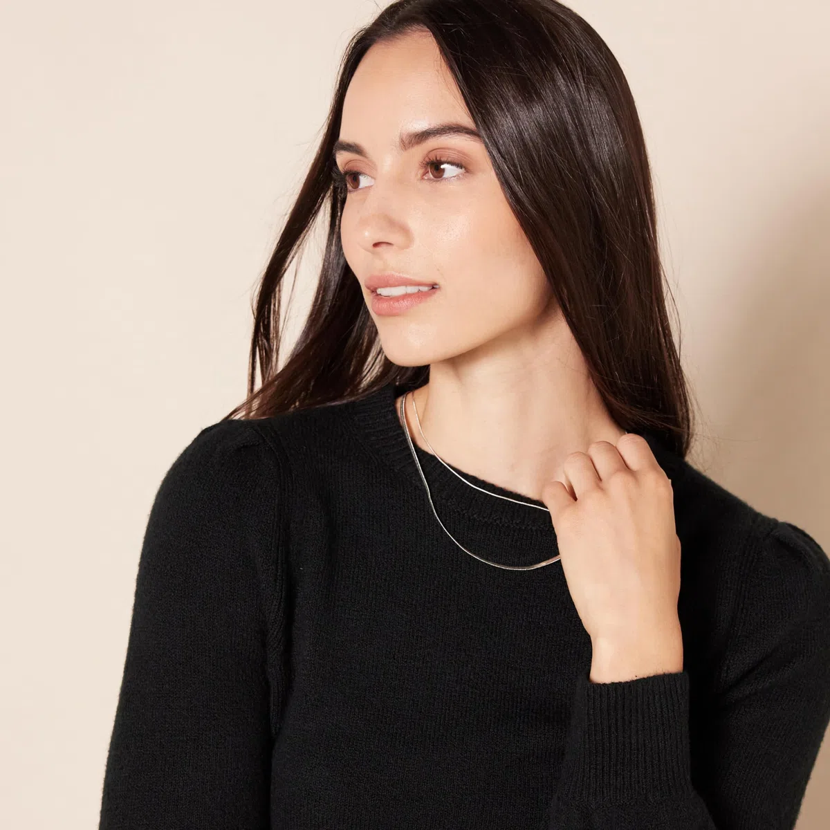 Amazon Essentials Donna Maglione Girocollo con Spalle Plissettate Morbido al Tatto