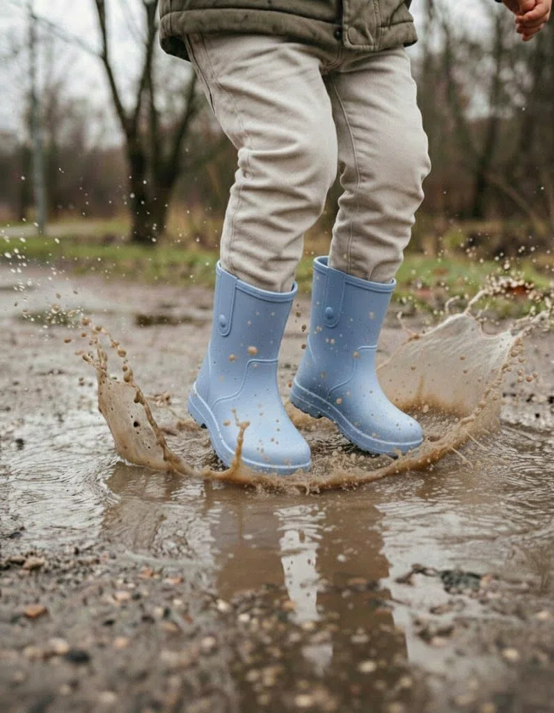 Stivali di gomma per bambini in EVA, leggeri, impermeabili e antiscivolo, con soletta, 22/23-34/35