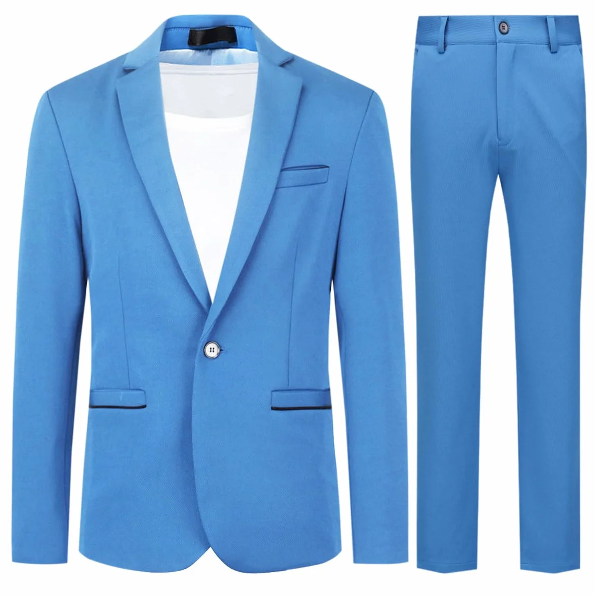 Allthemen Abito da Uomo 2 Pezzi Completo da Uomo Slim Fit Abito da Sposa con Un Bottone Elegante