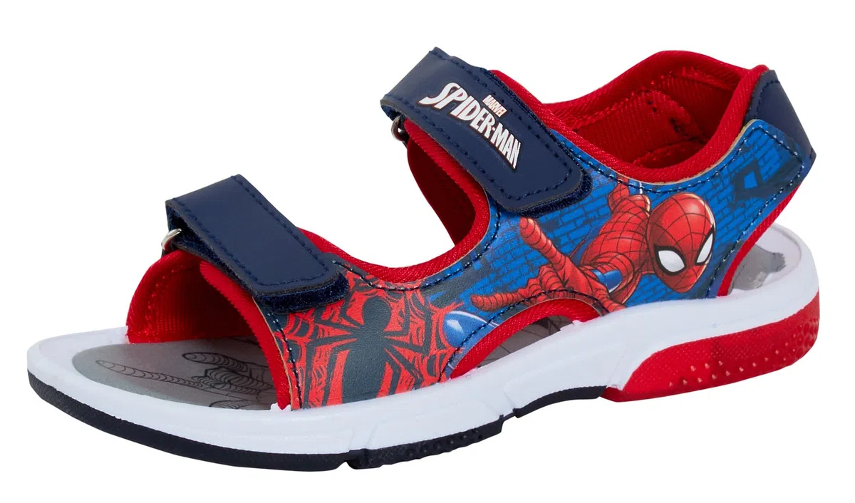 Marvel Spiderman, sandali sportivi leggeri da ragazzo, con punta aperta, facili da montare,