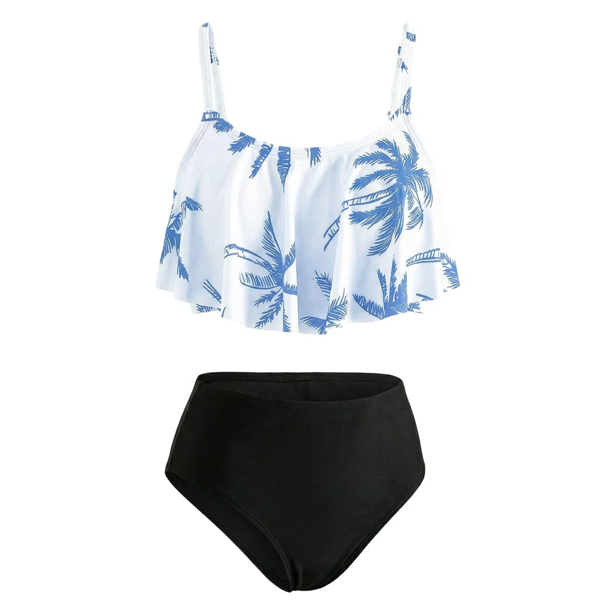 Ragazze Bikini Set Due Pezzi Costume da Bagno per Bambina Ruffle Bustier Bikini Slip Asciugatura Rapida Costumi da Bagno Mare Spiaggia Piscina Surf per Bambini 7-15 Anni