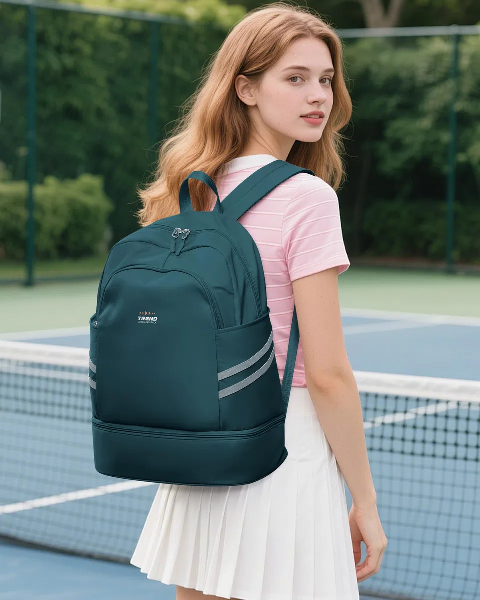 SZLX Zaino da Palestra per Donna Con Scomparto per Scarpe - Pieghevole, Grande per Laptop, Casual, Scuola, Sportivo - Borsa da Palestra per Nuoto e Yoga