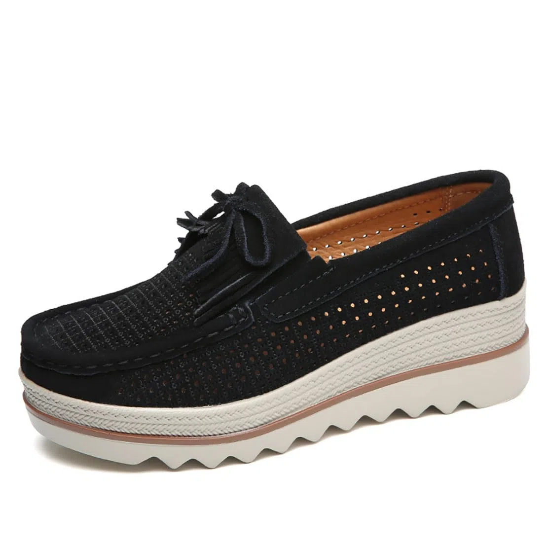 Casualizza in Pelle Artificiale da Donna Comoda Moca Morbida da Donna retrò da Donna Comfort Scarpe da Barca in Barca in Barca Classica per la Corsa da Viaggio da Viaggio