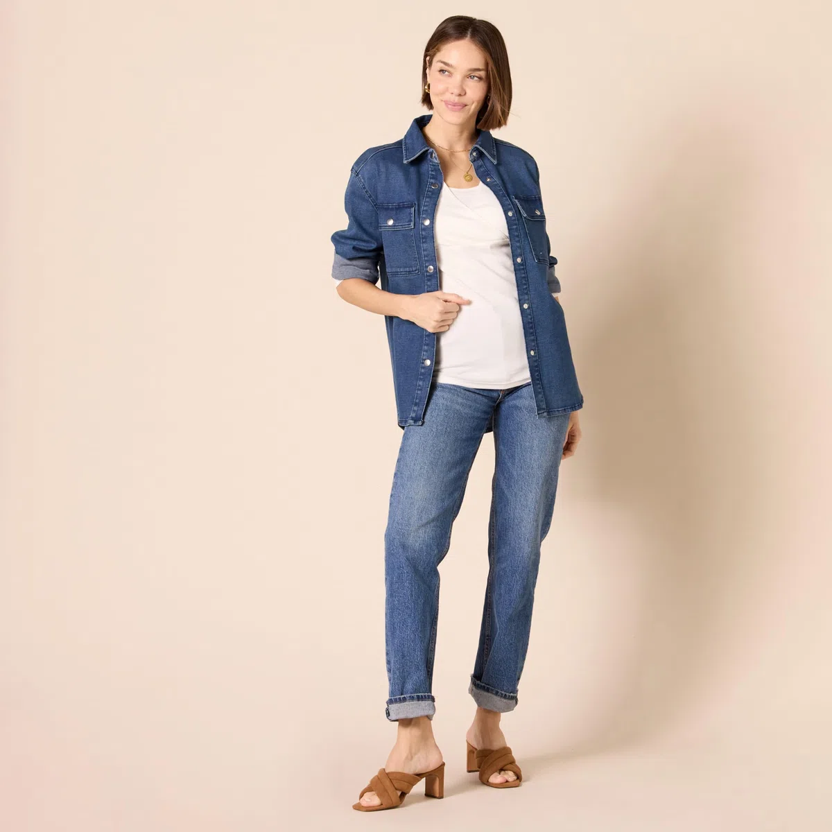 Amazon Essentials Donna Top Premaman con Scollo a V per L'Allattamento