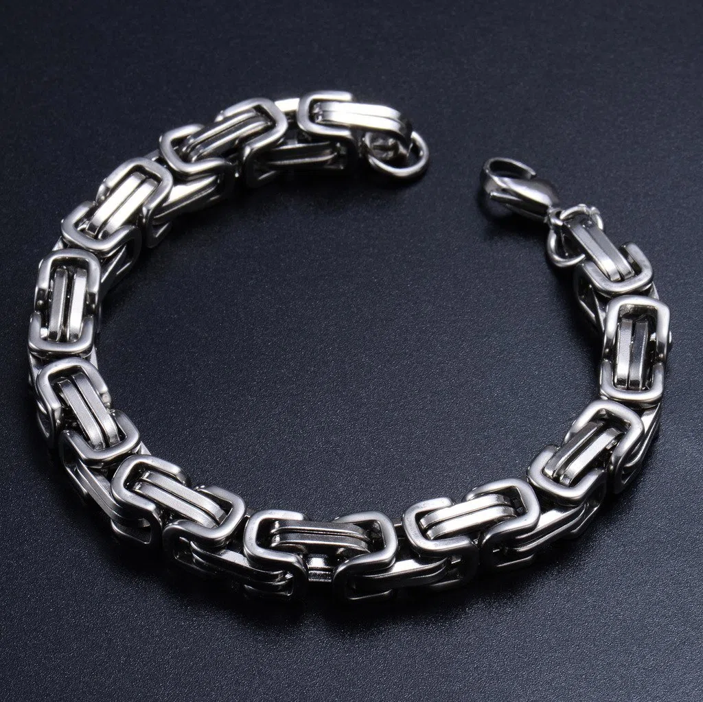 Gioielli Acciaio Inossidabile Uomo Collana Catena e Bracciale Set - 60CM Collana,21.5CM Bracciale