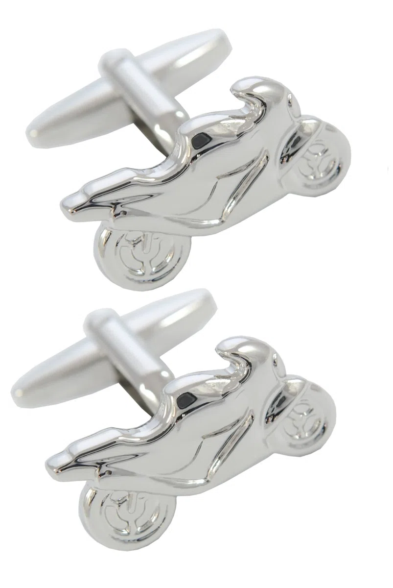 Cufflinks for Men Cars and Motorbikes - with Box - Novelty Metal Designer Fun Cufflinks - Solid Brass Metal - Automotive - One Pair