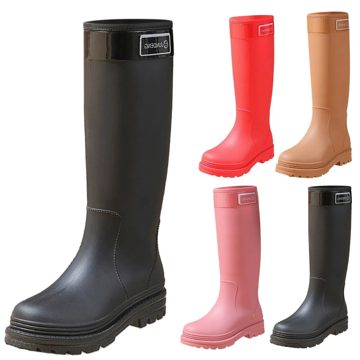 Stivali di gomma da donna per festival, colorati, antiscivolo, per esterni, impermeabili, in gomma, leggeri, da giardino, comodi stivali da pioggia
