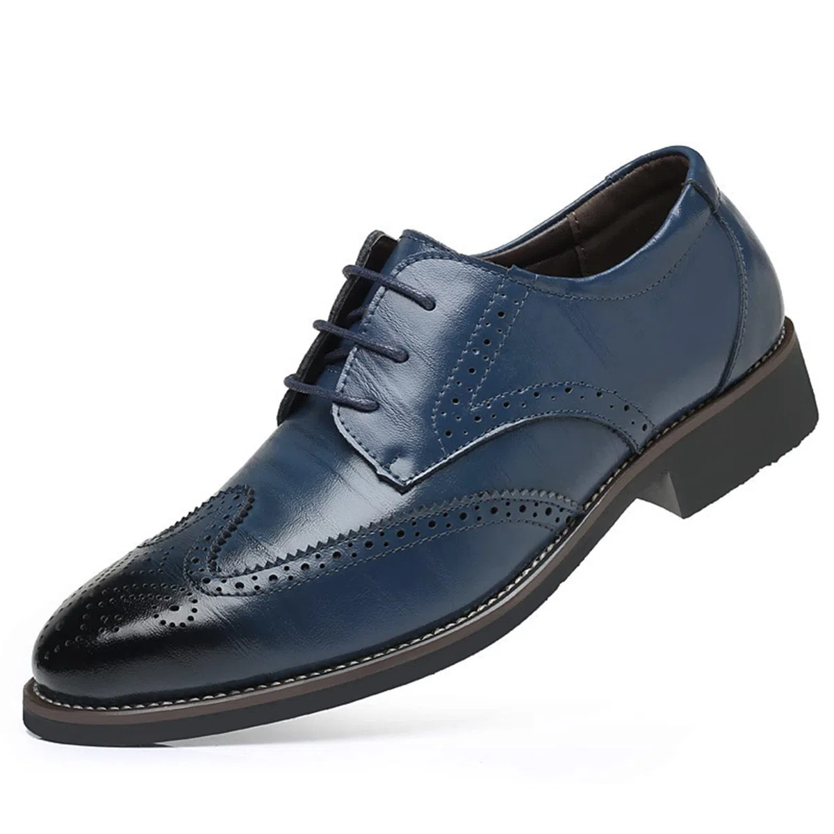 Scarpe da lavoro da uomo, classiche Oxford, da sposa, larghe, in pelle, con lacca, eleganti, leggere, con lacci