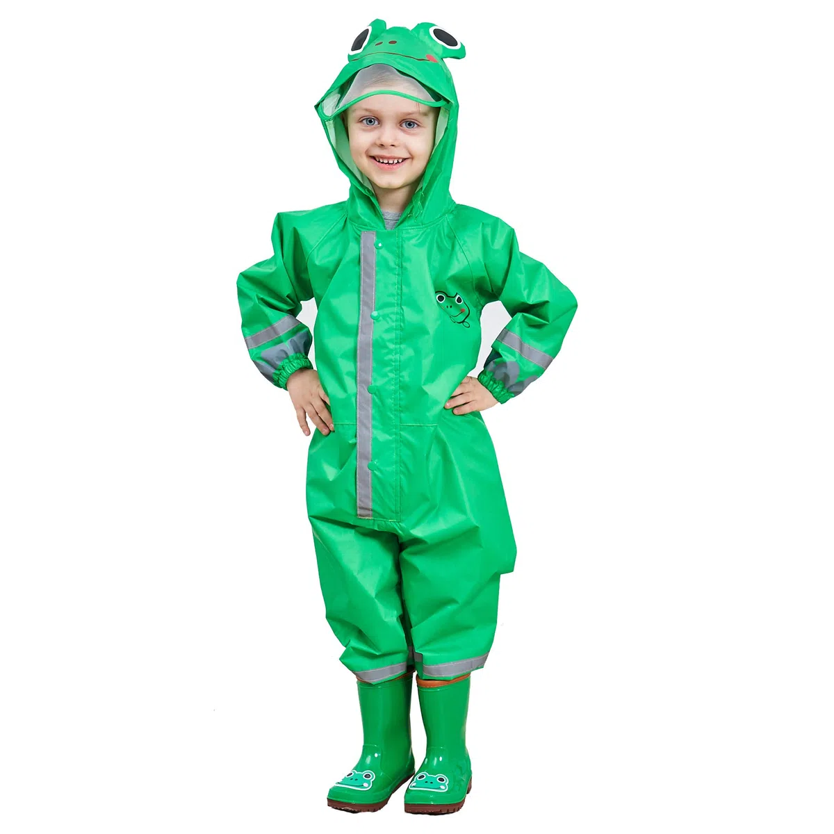 JinBei Impermeabile Bambino Pioggia Poncho Antipioggia Tuta Giacca Bambina Bambini Cappuccio Ragazze Ragazzi Animale Modello Portatile Jogging di Un Pezzo Impermeabili Unisex 3-10 Anni