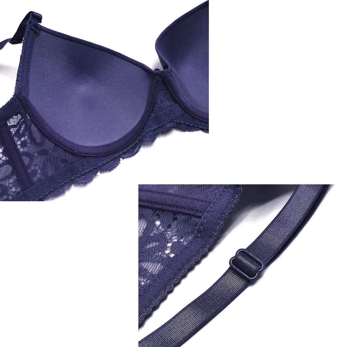 SHEKINI Women's Lingerie Set Lace Matching Bra And Panty Set Underwire Bra Push Up Underwear Set
