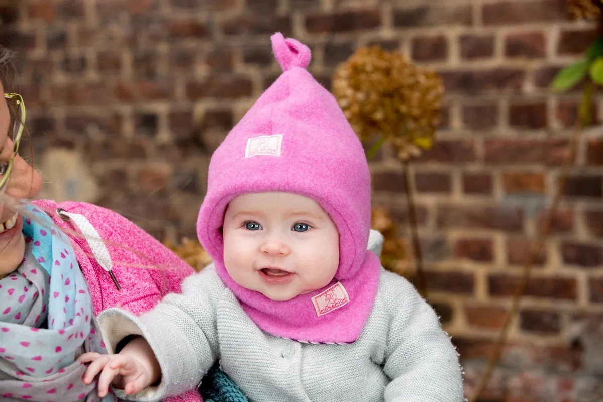 PICKAPOOH Scaldacollo 100% lana MERINO Baby Boy Girl sciarpa sciarpa collo sciarpa in pile di cotone inverno
