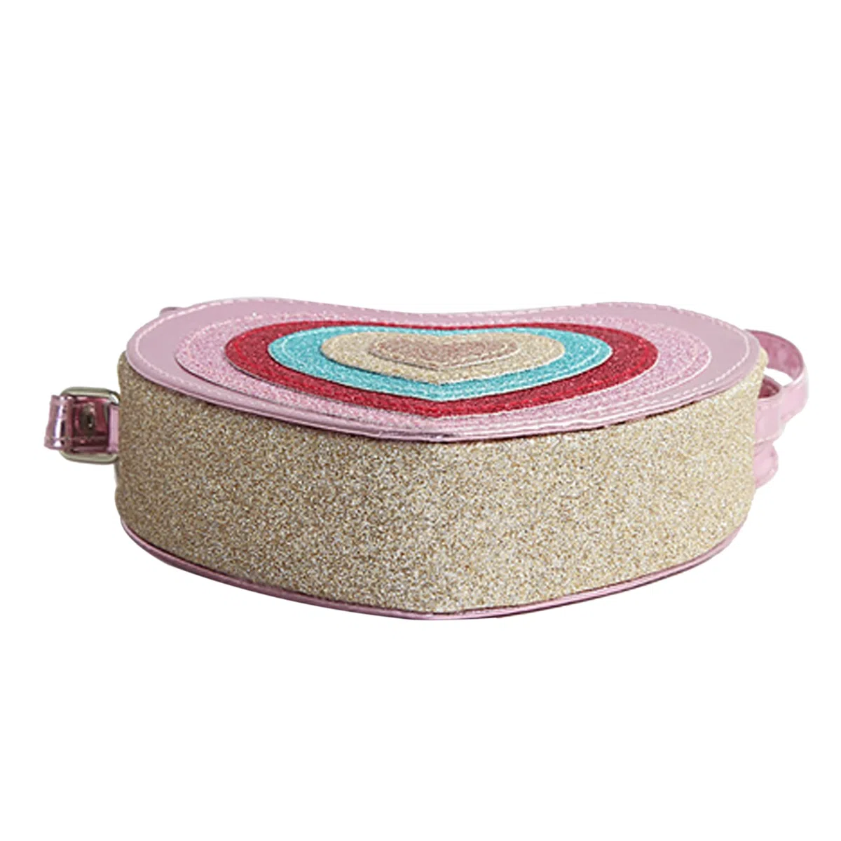 Milya DE - Borsa a tracolla in pelle PU a forma di cuore con fiocco principessa, mini borse, per bambini a tracolla