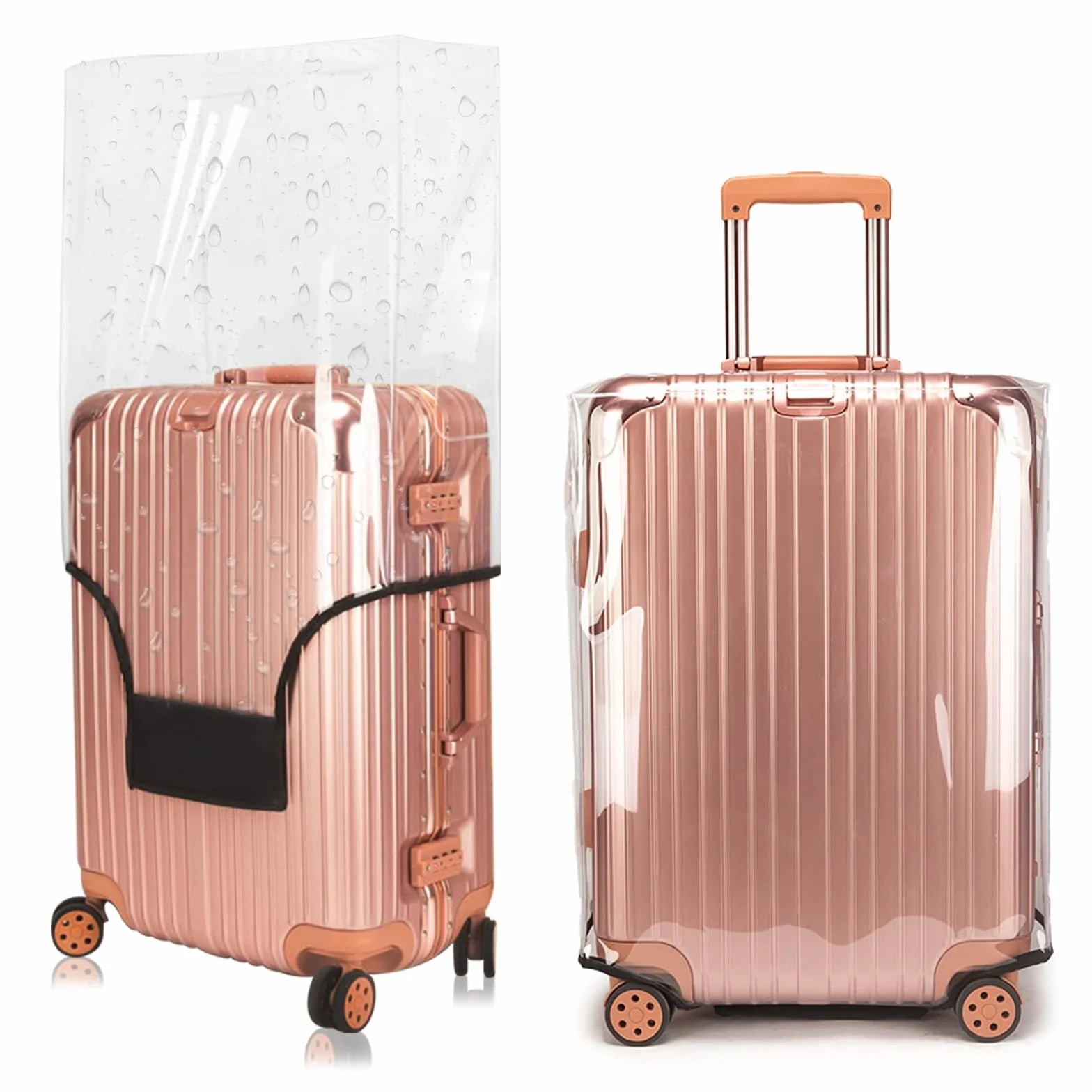 Copri Valigia Grande, Coprivaligia Impermeabile 30 Pollici, Copri Valigia Trolley Cabina in PVC, Proteggi Valigia da Stiva XL, Luggage Cover Transparent, Copertura Protettiva per Bagagli
