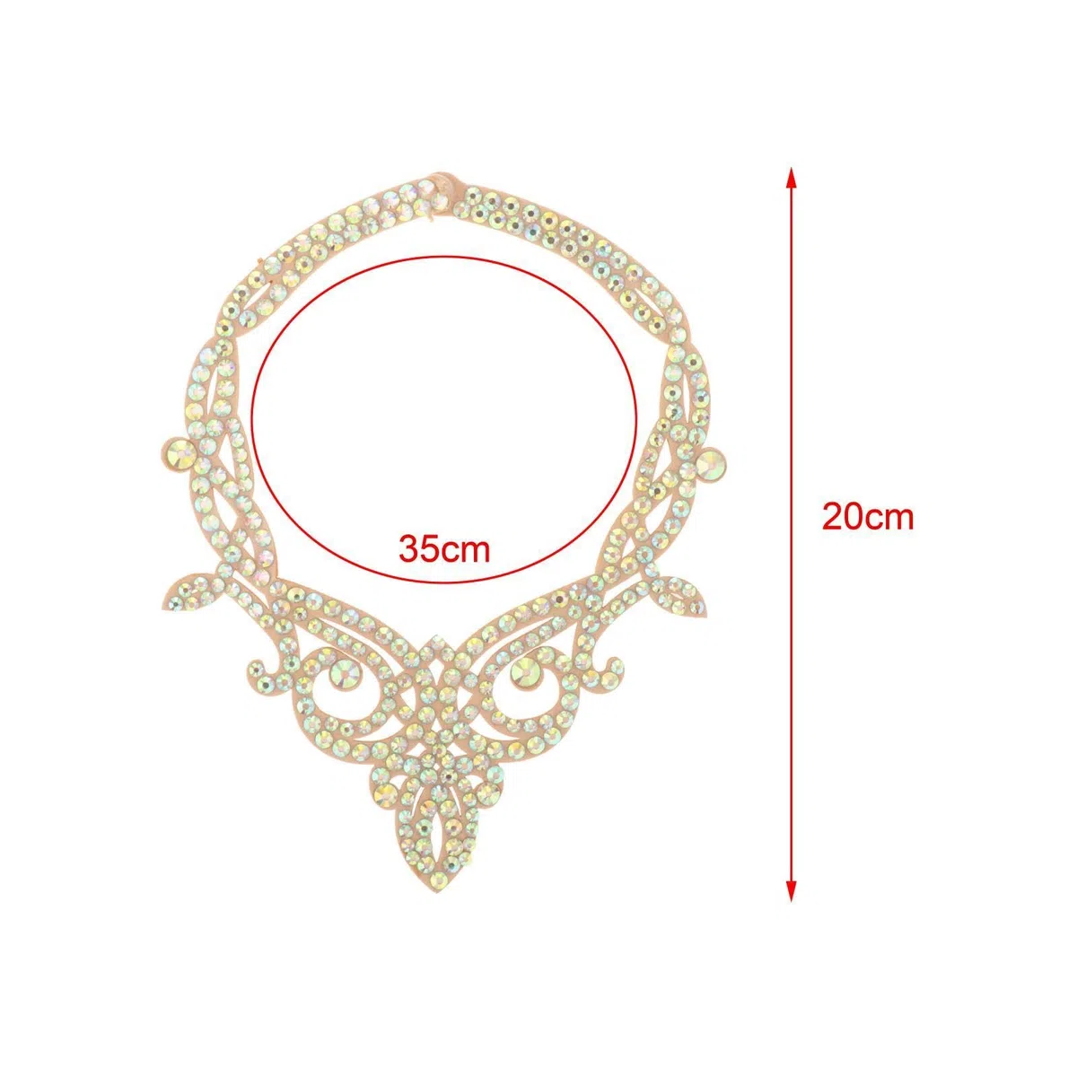 F Fityle Accessori per Collana di Danza del Ventre Dichiarazione di Halloween Festa per Adulti Ballo Latino Shine Catena per Collo per Gioielli da Donna,