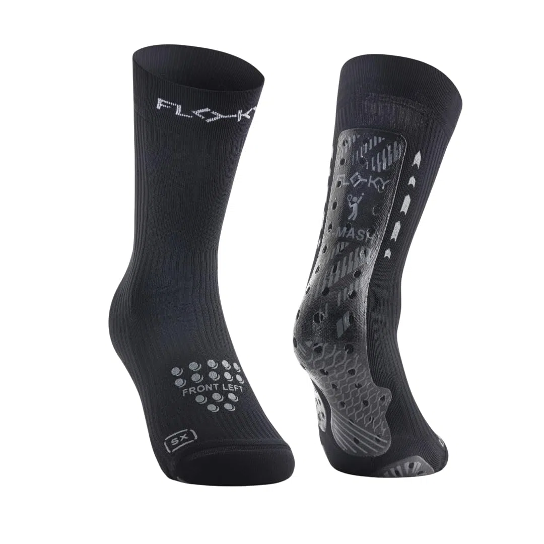 FLOKY S-Mash 3D calze padel biomeccaniche. Calza tennis e padel, antiscivolo. Caviglia stabilizzata, protezione tendine d'Achille, supporto plantare per comfort e recupero.