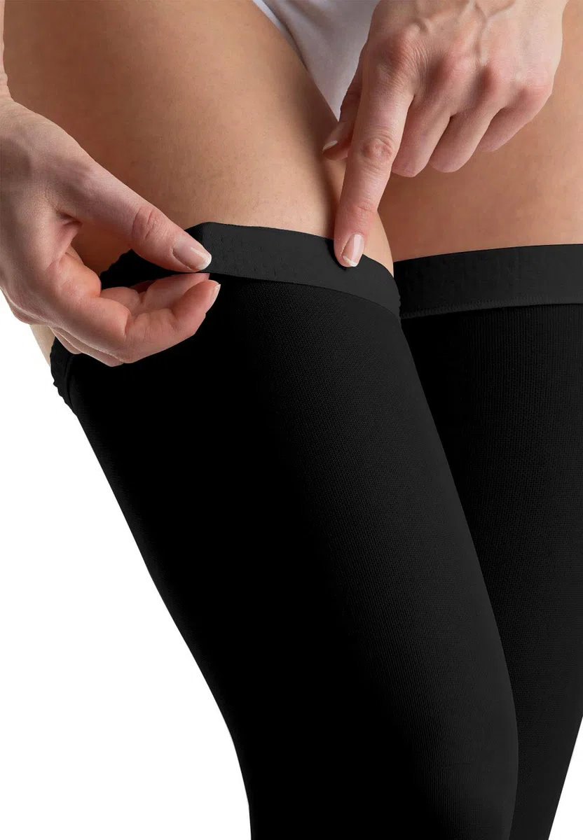 Relaxsan Antitrombo M2370A calze autoreggenti per degenza con punta ispezionabile antiembolismo K1 compressione graduata 18-23 mmHg