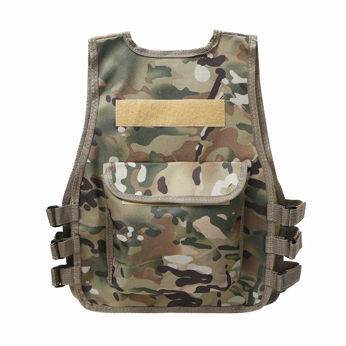 Oyolan - Gilet da pesca mimetico, con tasche multiple e regolabile per bambini 8-14 anni