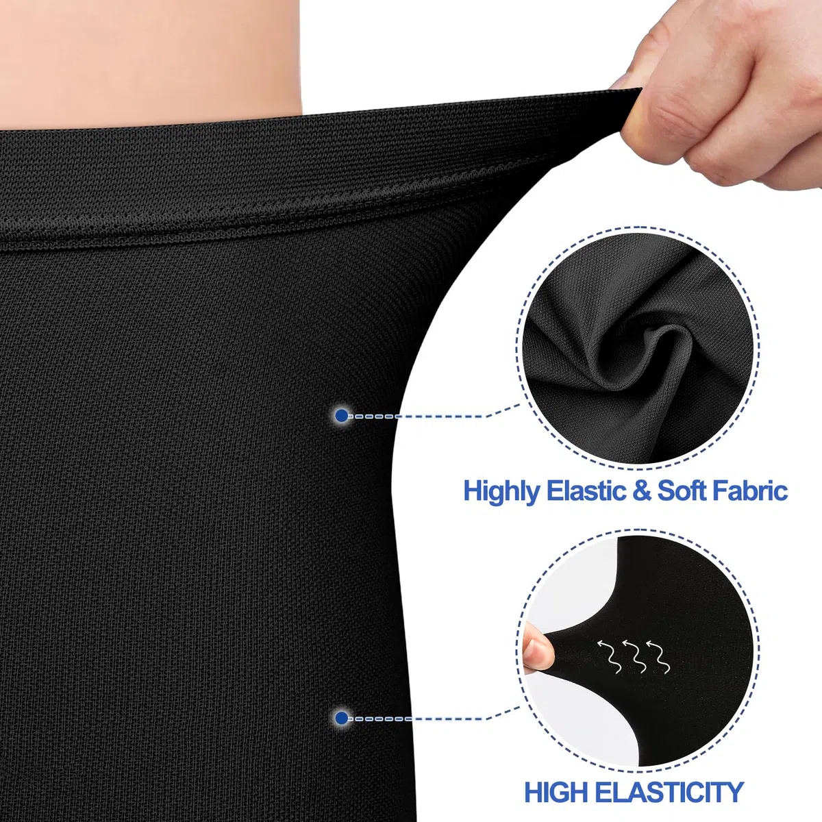 Collant a Compressione, Pantaloni a Compressione Lunghi (Senza Piede, Medici) 20-30 mmHg Classe 2 – Calze di Supporto per Donne e Uomini contro Vene Varicose, Edemi, TVT, Vene a Rete