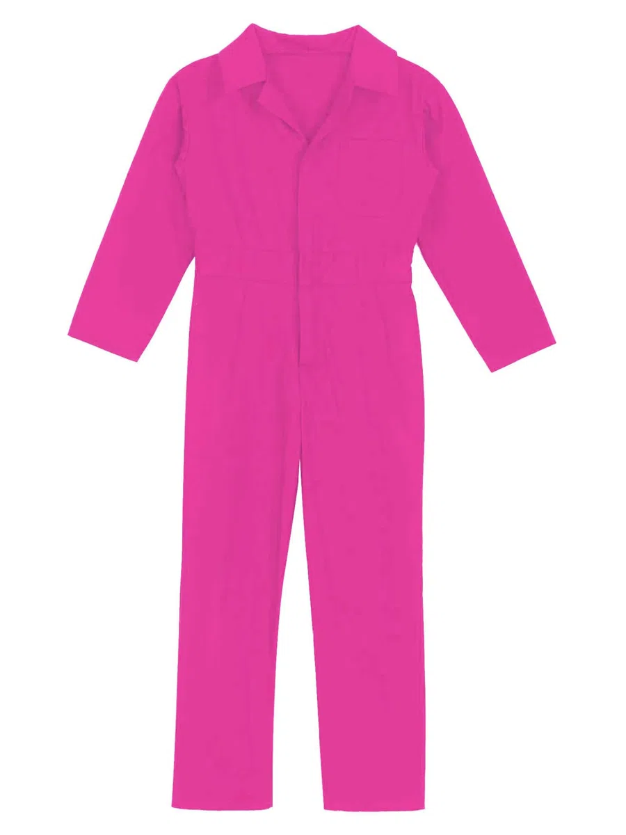 Lejafay Monopetto e grembiuli da lavoro con zip frontale per bambini, tuta standard da pilota di volo meccanico, tuta casual solida, salopette jumpsuit 5-16 anni