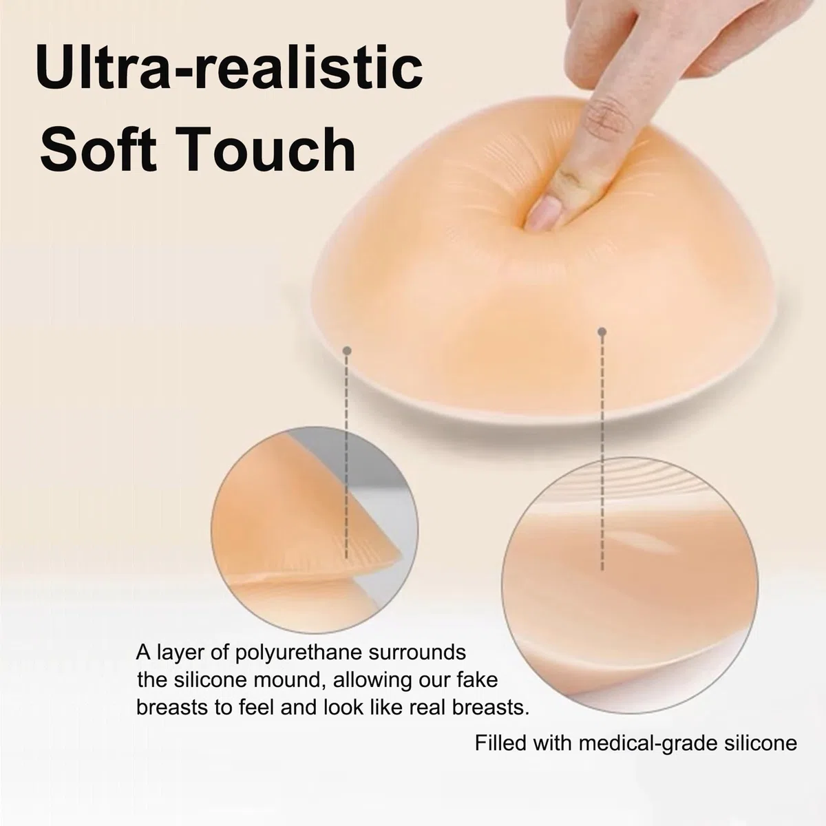 ELMIKA Un Pezzo In Silicone Forma Del Seno Mastectomia Protesi Triangolo Reggiseno Enhancer Inserto Concavo Bra Pad