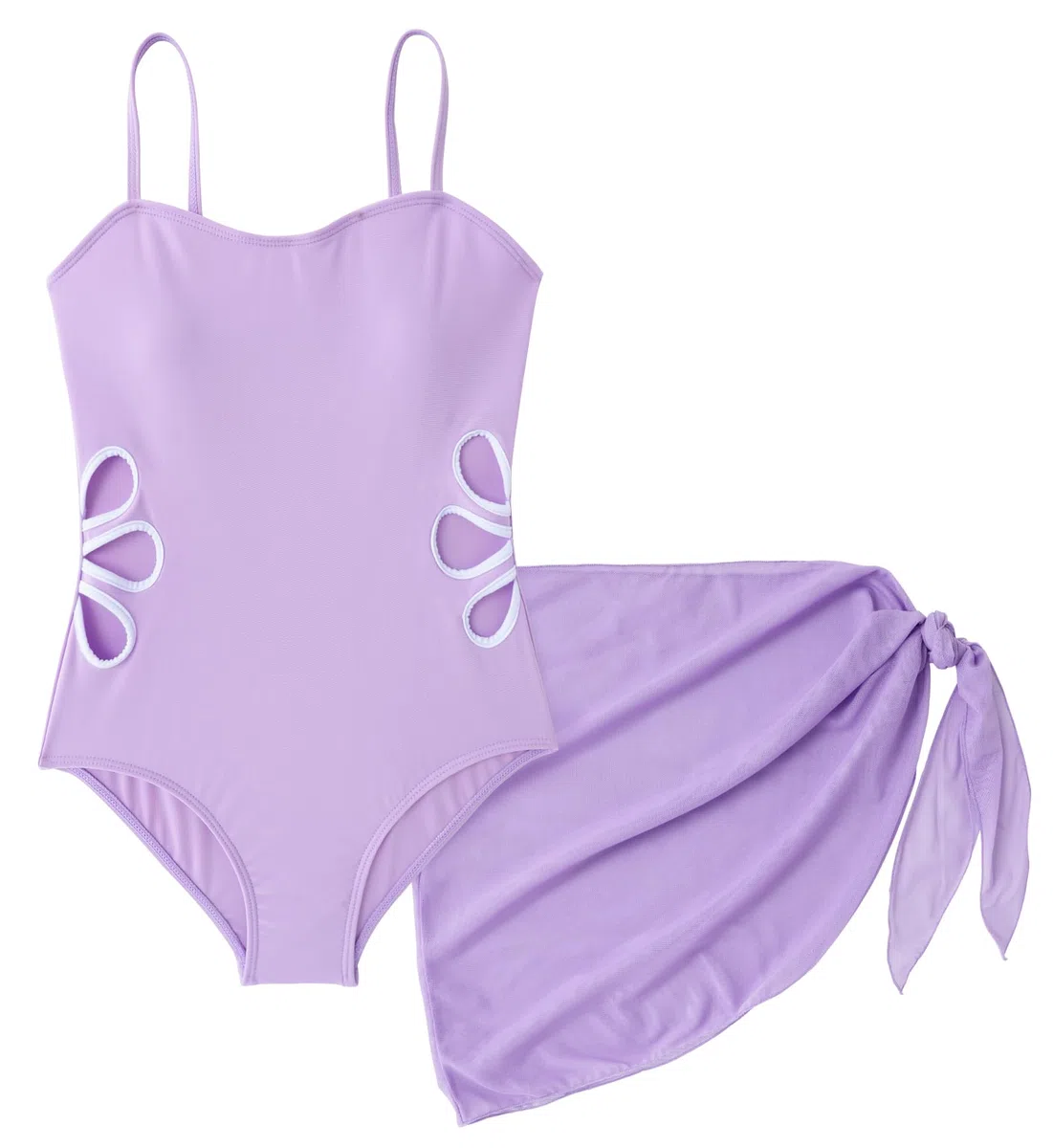 SEAUR Costume da bagno da bambina con gonna a rete, set di costumi da bagno per bambini, 7-16 anni