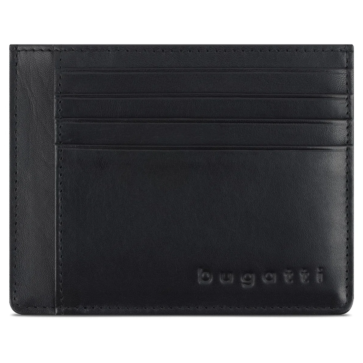 bugatti Primo Portacarte di Credito da Uomo in Pelle 8 Carte Piccolo - Nero