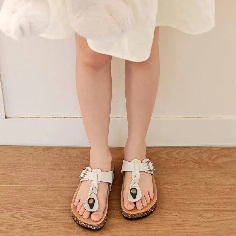 Infradito Bambine, Sandali Estivi Con Suola In Sughero Unisex Bambini, Sandali Flip Flop Bambino Con Fibbia Regolabile, Pantofole Da Bagno Antiscivolo, Pantofole Comode Per Casa