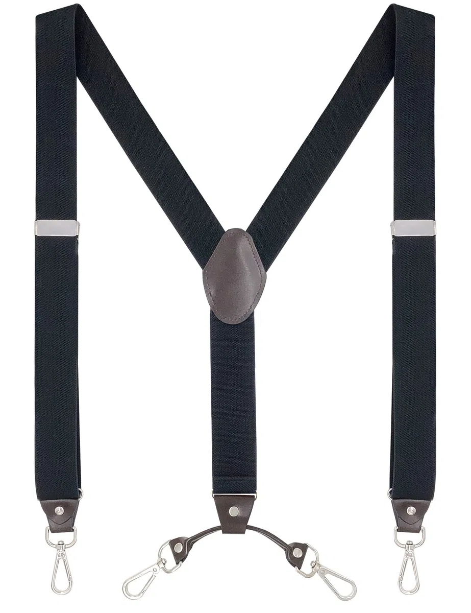 Bretelle da uomo extra forti 3,5 cm di larghezza con gancio girevole Heavy Duty Men Braces