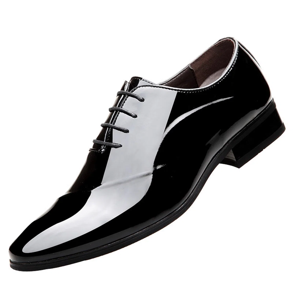 Scarpe da uomo nere, in pizzo, scarpe in vernice da uomo, traspiranti, casual, da lavoro, antiscivolo, in pelle, per il tempo libero, Oxford, elegante, Monkstrap