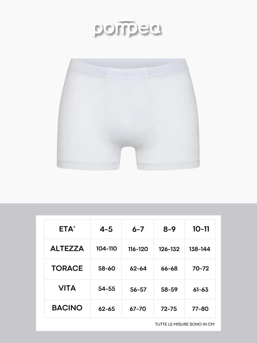 POMPEA 6 Pezzi Boxer Bambino in Cotone, Mutande per Bambini in Tessuto Jersey