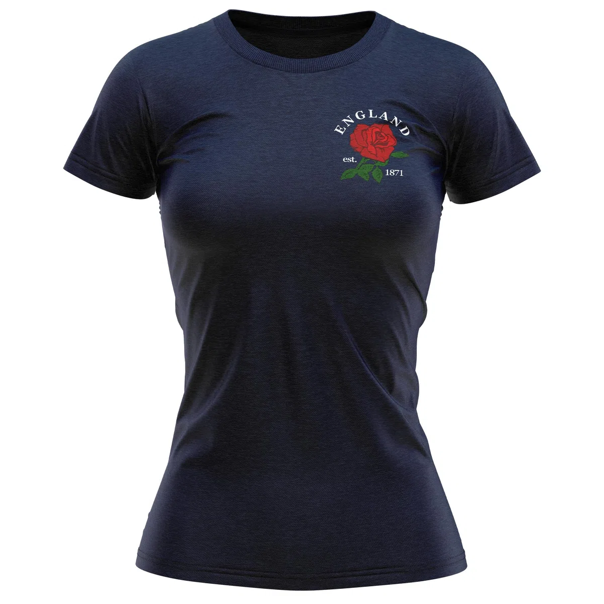 Maglietta da donna England Rose Badge 1871 Rugby tifoso maglietta da donna
