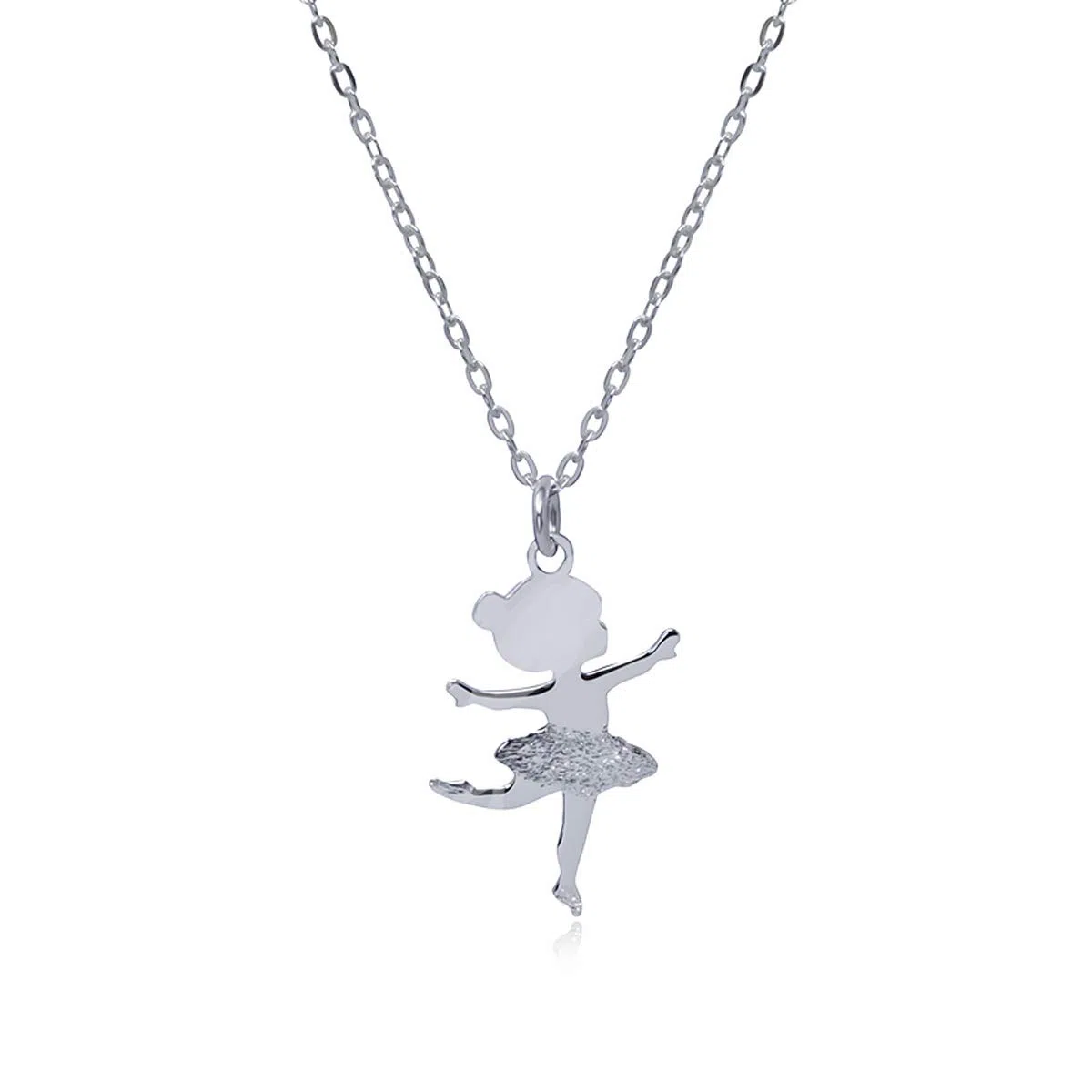 Collana con ciondolo a forma di ballerina, per bambine, ragazze e donne, in argento sterling 925, ideale come regalo per la Prima Comunione
