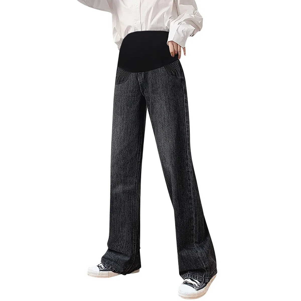 Jeans da donna in denim per gravidanza, jeans premaman da donna, pantaloni premaman