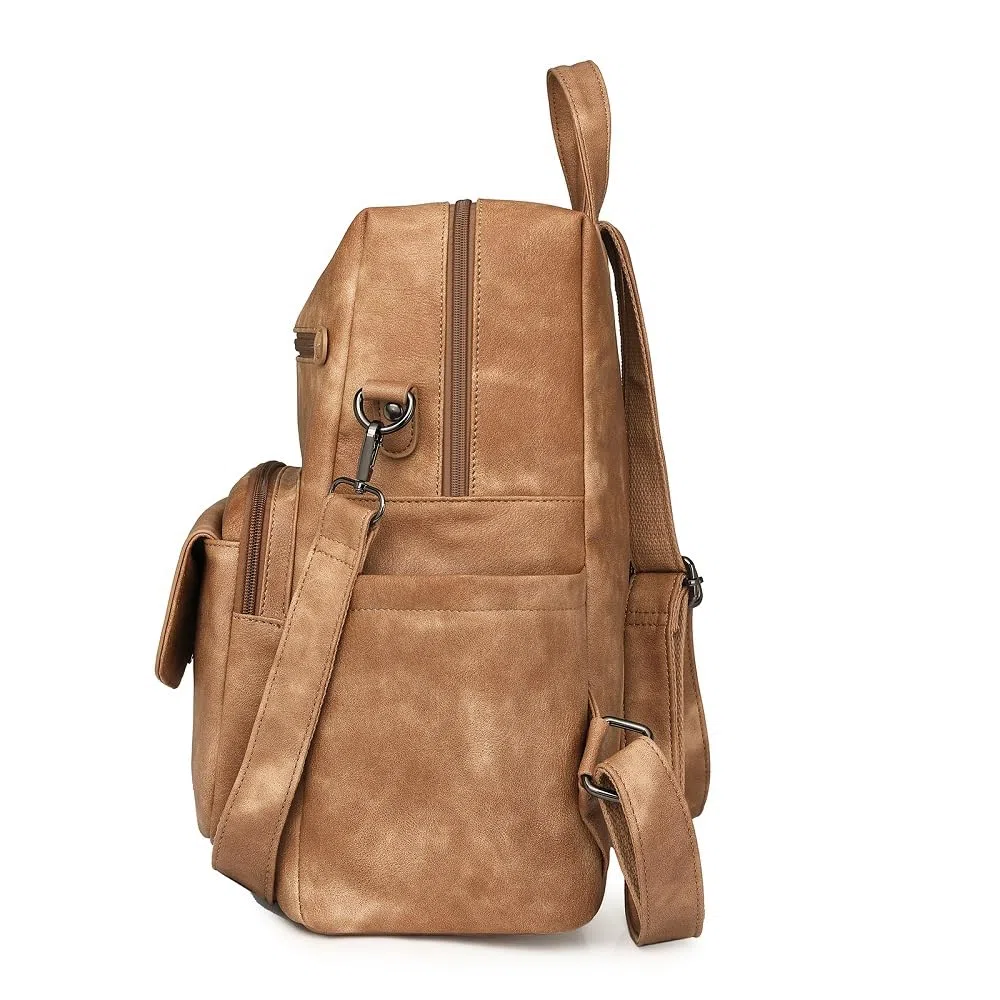 Zaino da donna in pelle PU, zaino casual, alla moda, antifurto, grande zaino da viaggio da donna