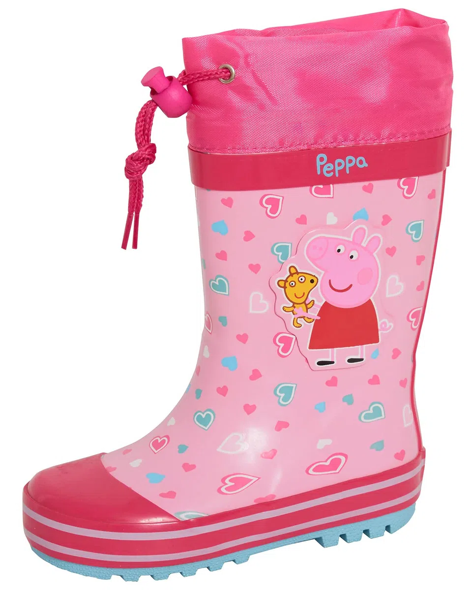 Peppa Pig Tie Top Wellington Stivali Ragazze Stivali di Gomma Rosa Bambini Gomma Wellington Pioggia Neve Welly Scarpe