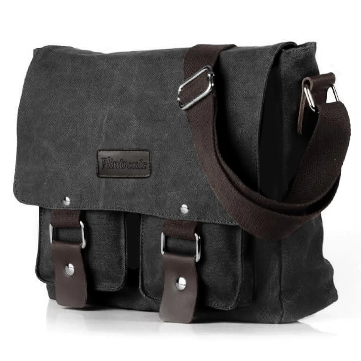 flintronic Borsa Messenger Unisex, Borsa Tracolla in Tela, Casuale Borselli da Uomo, Tasche Multiple e Grande Capacità, per Viaggi All'aperto, Pendolari, Lavoro