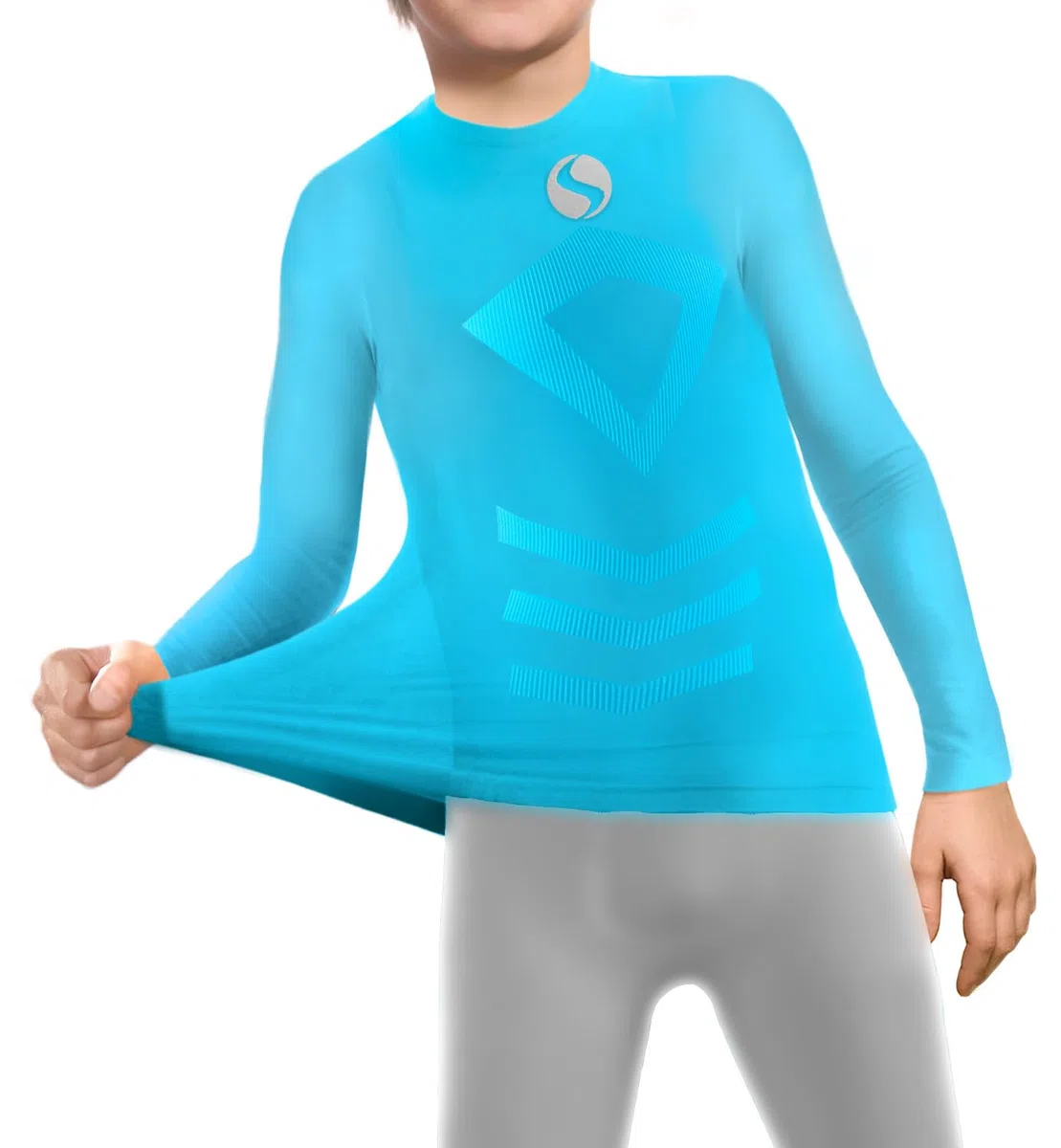 sesto senso Maglia Termica da Ragazzo a Maniche Lunghe Intimo Sportivo a Compressione Base Basic