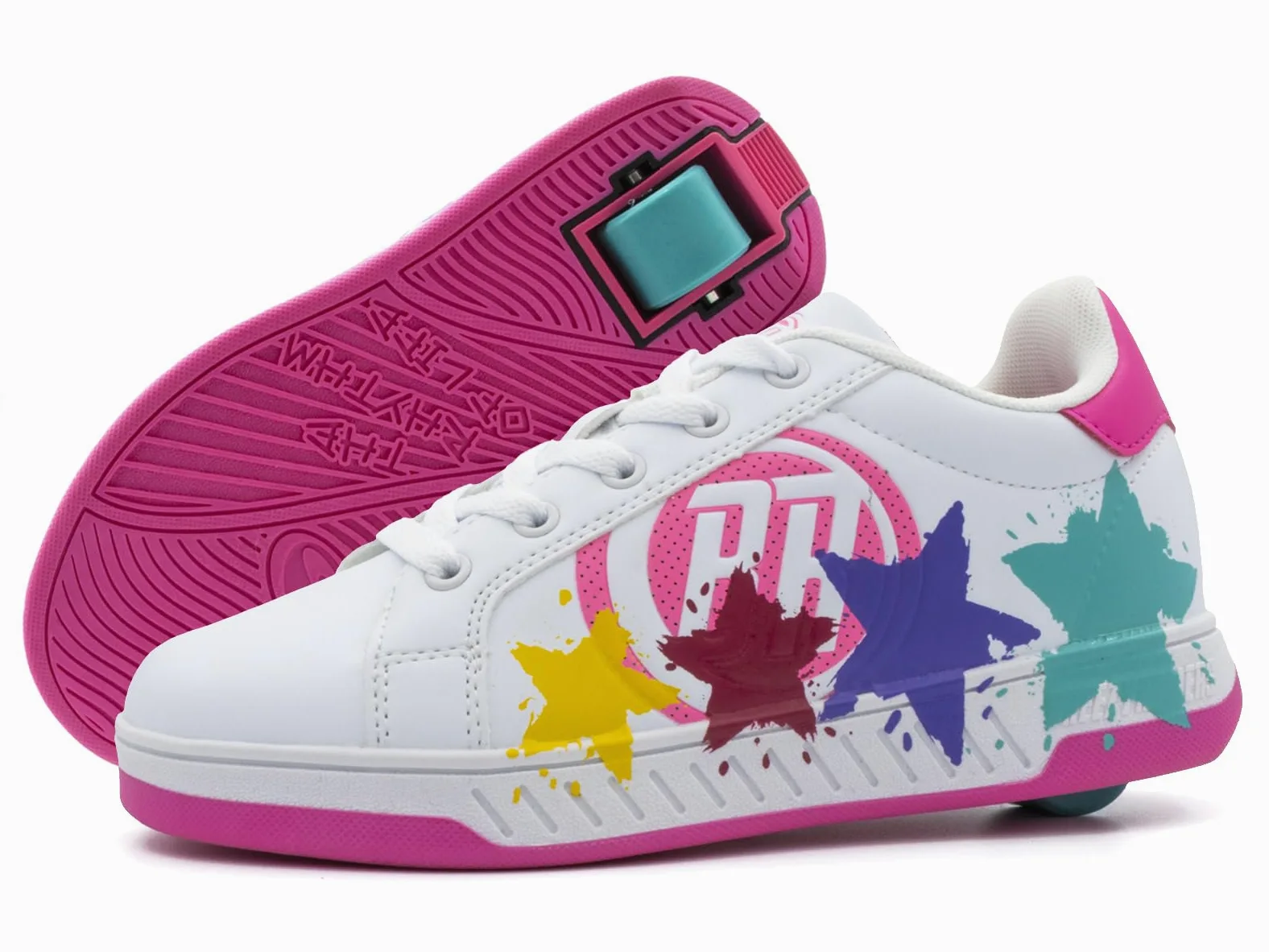 Breezy Rollers Scarpe con Ruote per Bambini I Scarpe con Ruote per Bambini I dai Bambini Scarpe da Strada ai Pattini a rotelle in pochi Secondi I Sistema di clic Brevettato I Scarpe con Ruote per