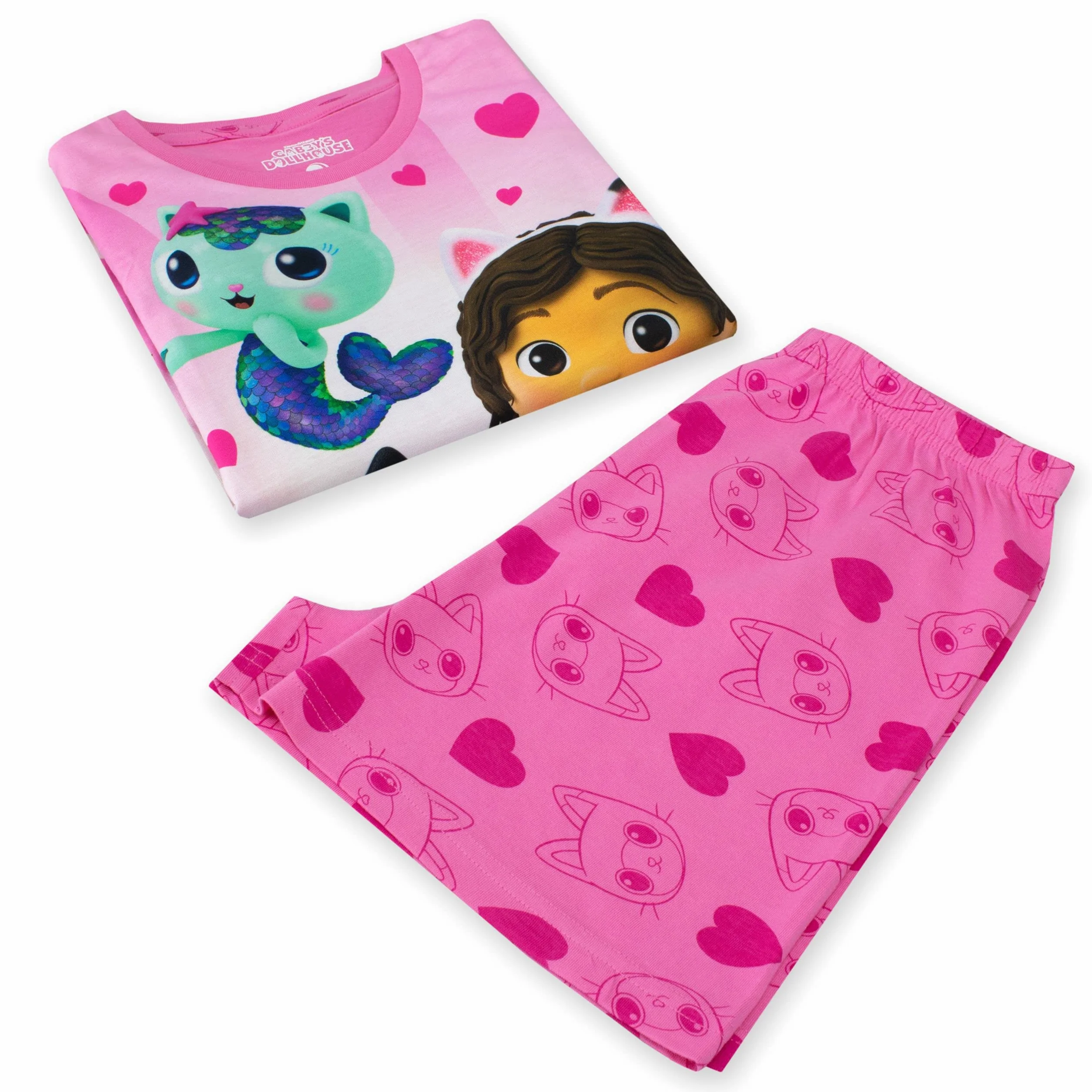 DreamWorks Pigiama Corto per Ragazze Gabby's Dollhouse Volant sulle Spalle Set Pigiama per Bambini La casa delle Bambole di Gabby