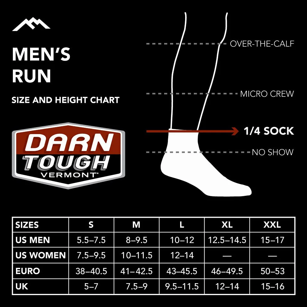 Darn Tough - Calzini da Corsa da Uomo al Quarto Leggeri (Stile 1715)