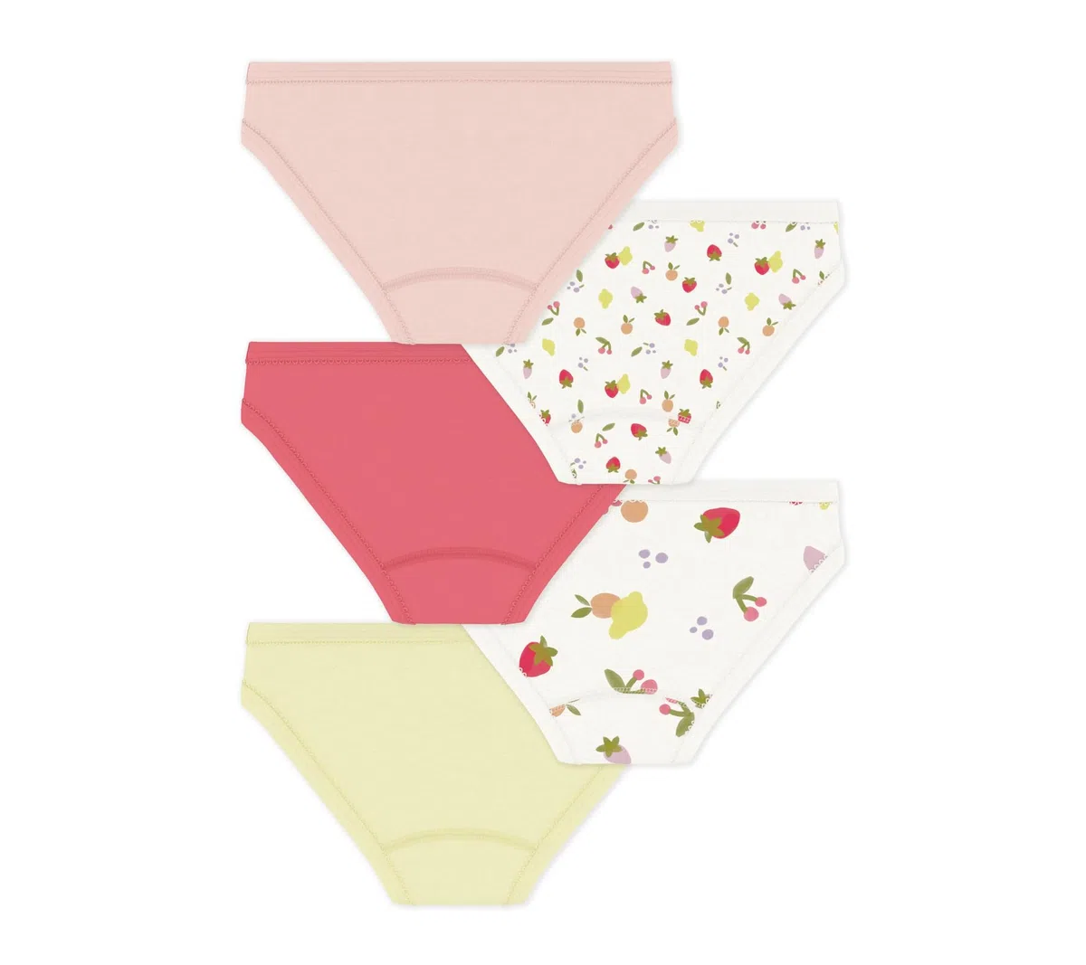 Petit Bateau A0fha Biancheria Intima Giorno Bambine e Ragazze (Pacco da 5)