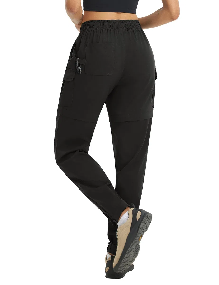 baleaf Pantaloni da trekking da donna con cerniera, convertibili, leggeri, ad asciugatura rapida, per attività all'aperto, con tasche