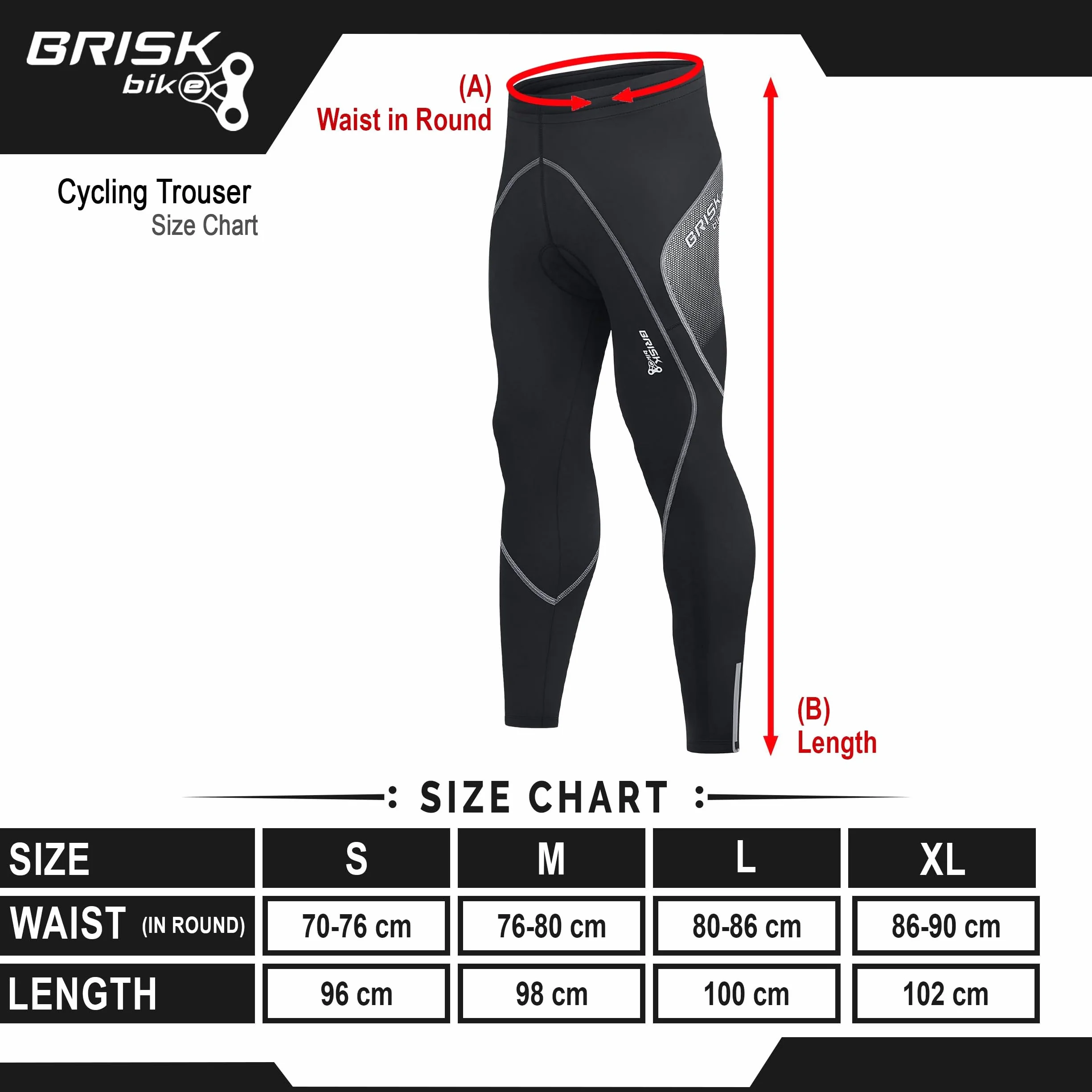 Brisk Bike Pantaloni Ciclismo Uomo Elasticizzato con Imbottitura Cool Max Pantaloni Ciclismo Uomo Invernale Leggings Termici con Cuciture Flatlock