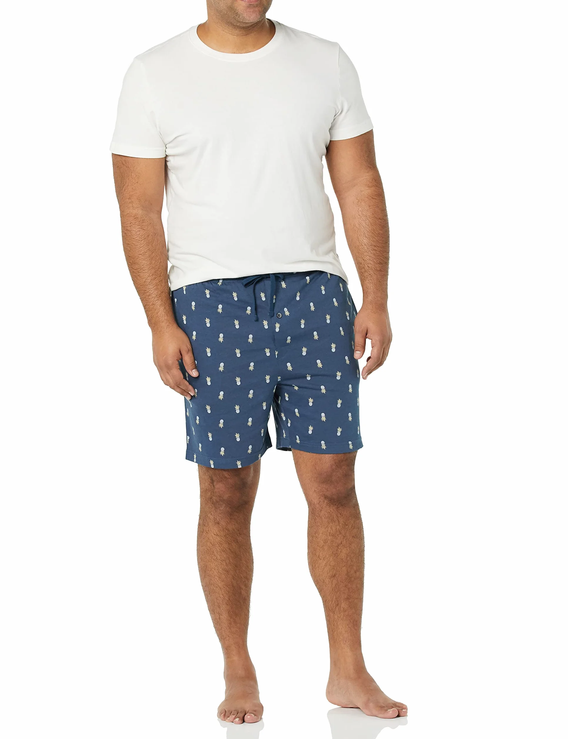 Amazon Essentials Uomo Pantaloncini del Pigiama in Maglia di Cotone da 18 cm