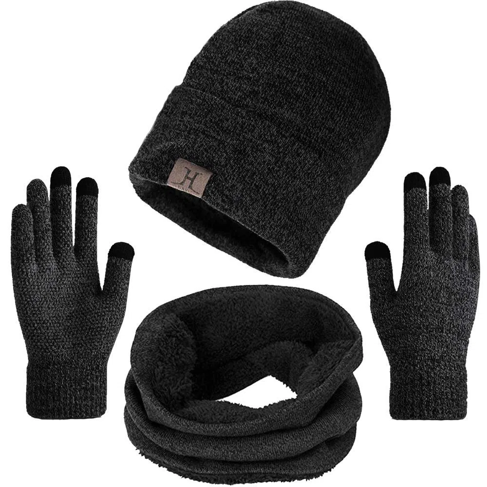 Cappelli Invernali Cappello Sciarpa Guanti Invernale Set Uomo Donna Scaldacollo Invernale Touch Screen Guanti Caldo Coordinati invernali 3 Pezzi